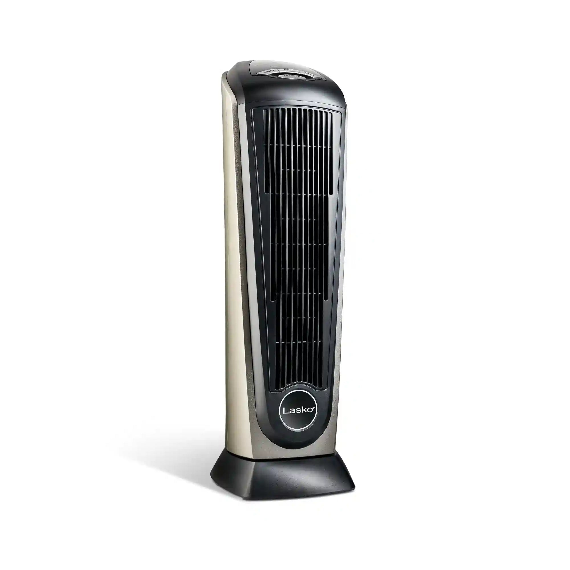 Lasko 23" Ceramic Tower Heater (2 heat settings, remote, timer, thermostat, black)