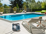 Lasko Misto® Outdoor Misting Fan (3-speed, pivoting, 9' hose, GFCI, blue)