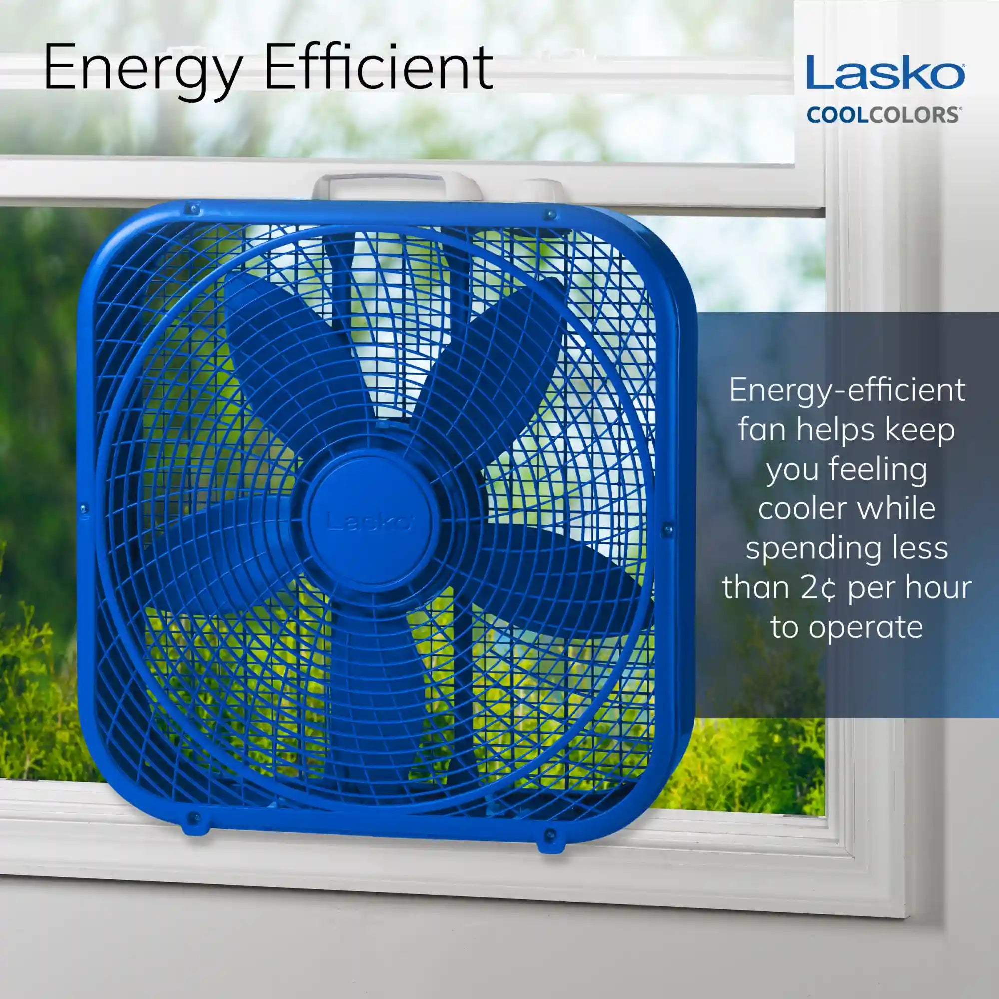 Lasko Cool Colors Box Fan (blue)