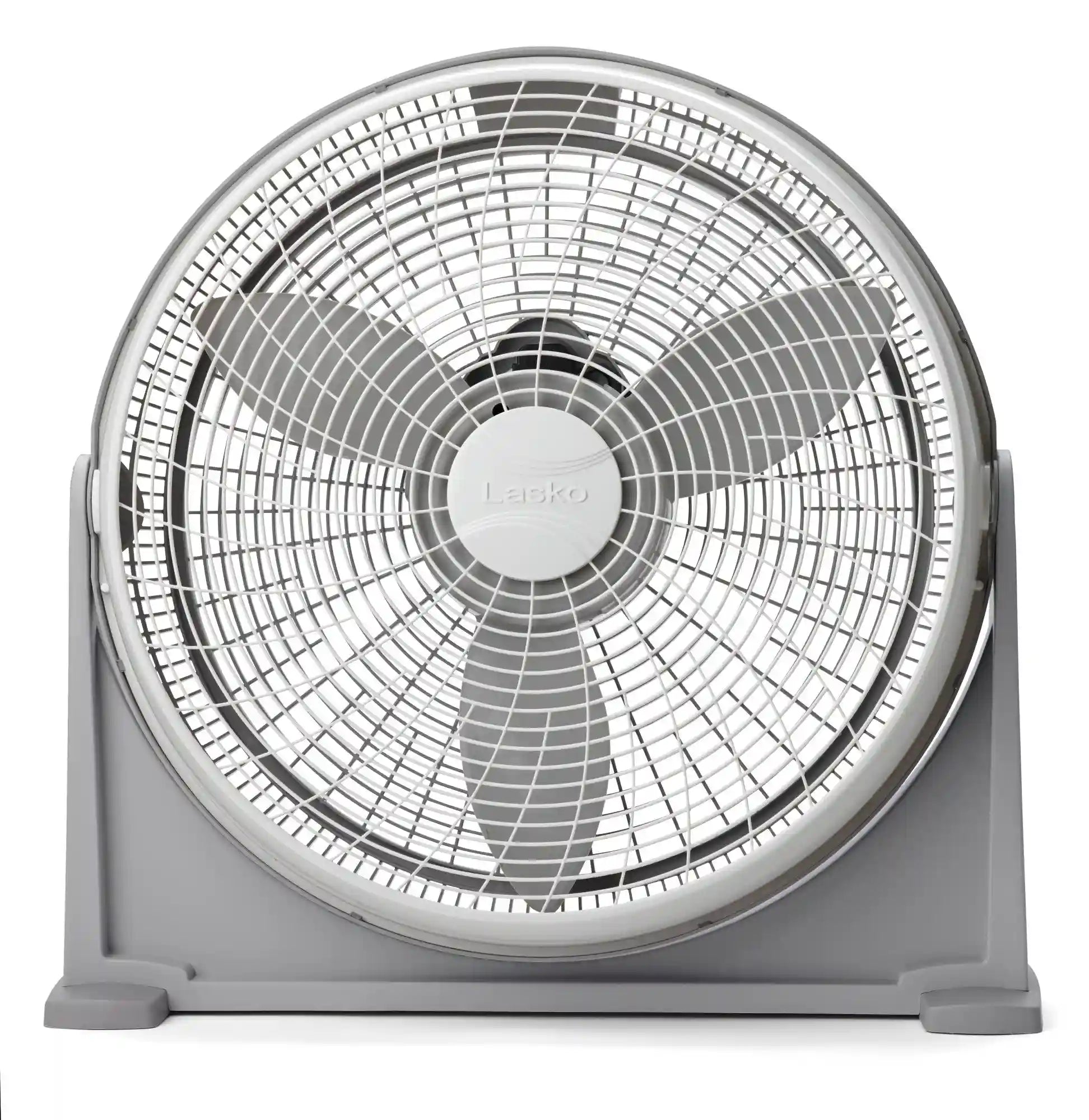 Lasko 20" Air Circulator Floor Fan (3-speed, manual, 360° airflow, silver)