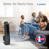 Lasko High Velocity WhisperForce™ DC 35" Tower Fan (9-speed, remote, timer, black)
