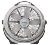 Lasko Wind Machine® 20" Air Circulator Floor Fan (3-speed, manual, 360° airflow, light gray)