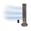 Lasko Wind Curve® 42" Tower Fan (3-speed, remote, timer, gray/woodgrain)