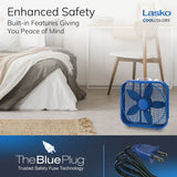 Lasko Cool Colors Box Fan (blue)