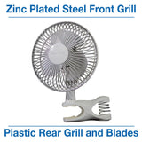 Air King 6" Clip-On Personal Fan (2-speed, manual, white)