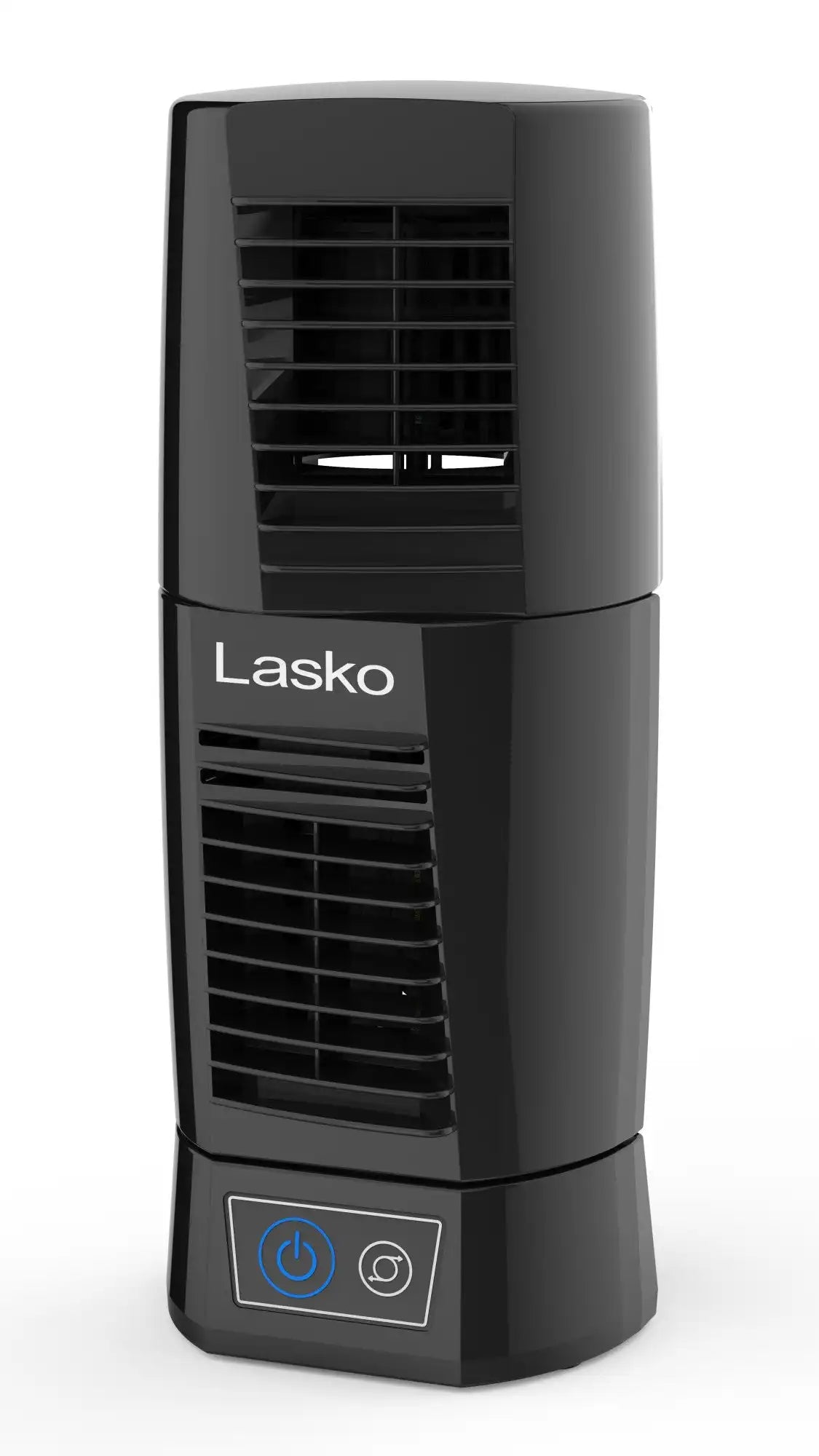 Lasko Wind Tower 12" Table Top Fan (2-speed, manual, 360° pivot, black)
