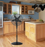 Lasko Cyclone® Max 18" Pedestal Fan (4-speed, remote, timer, black)