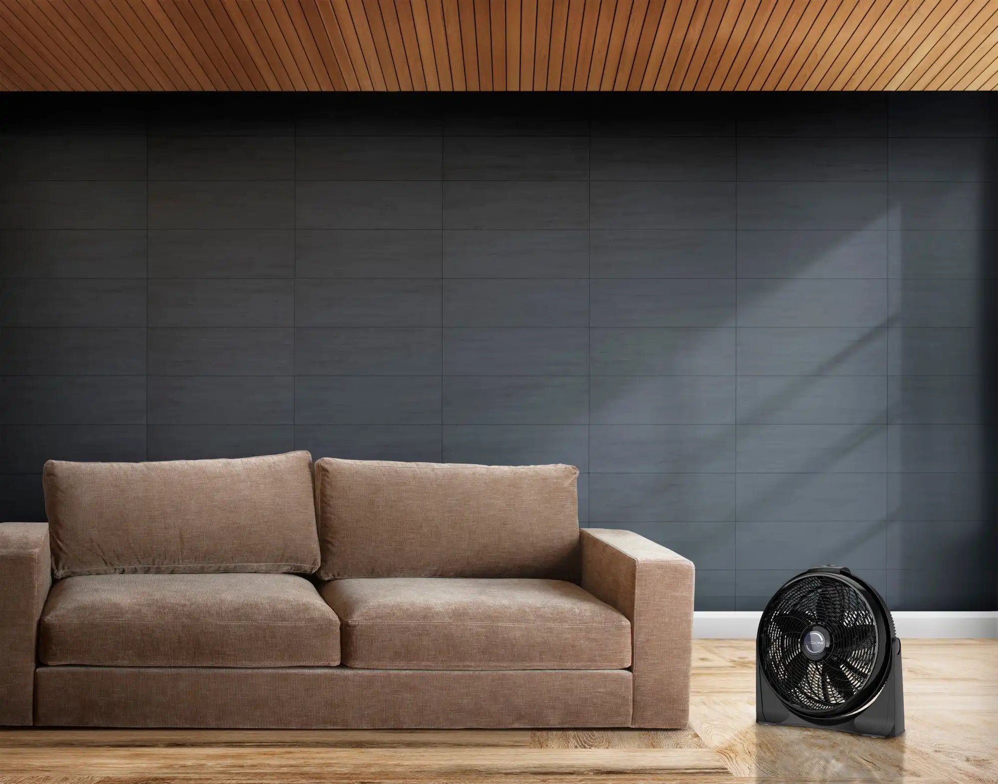 Lasko Cyclone® 20" Air Circulator Floor Fan (3-speed, manual, 90° airflow, black)