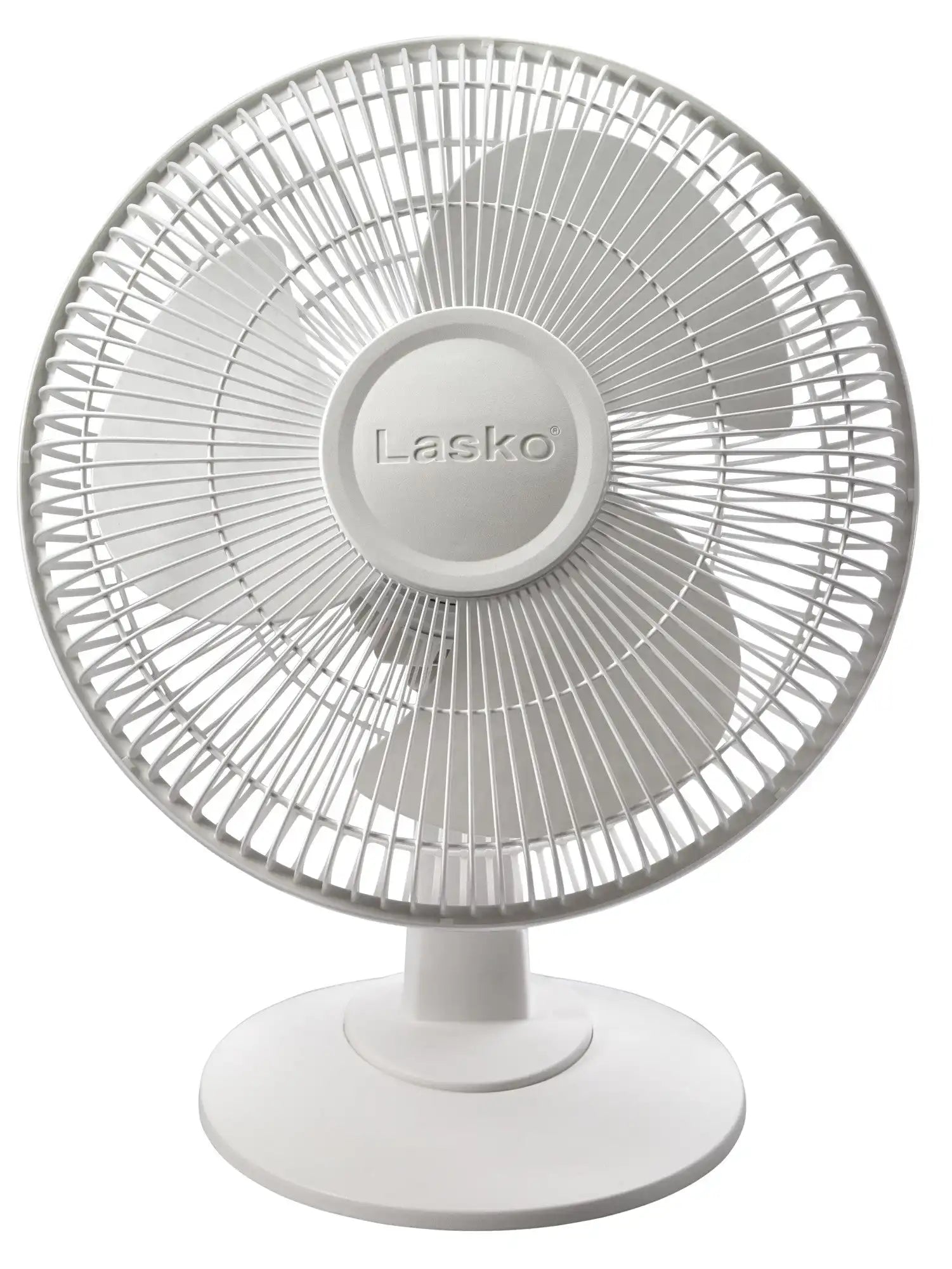 Lasko 12" Table Top Fan (3-speed, manual, 180° oscillation, white)