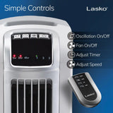 Lasko 36" Tower Fan (3-speed, remote, timer, 60° oscillation, white)