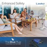Lasko 16" Pedestal Fan (3-speed, remote, timer, white)