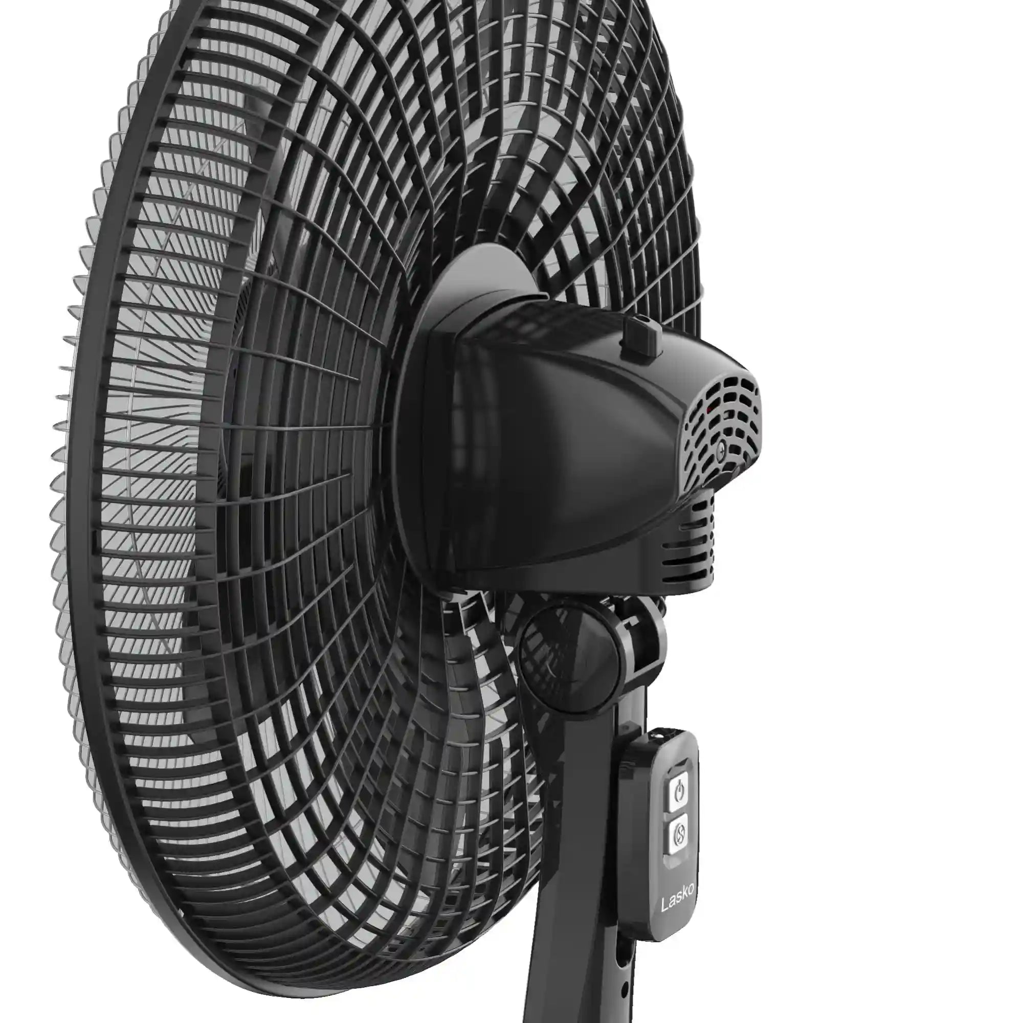 Lasko Cyclone® Max 18" Pedestal Fan (4-speed, remote, timer, black)