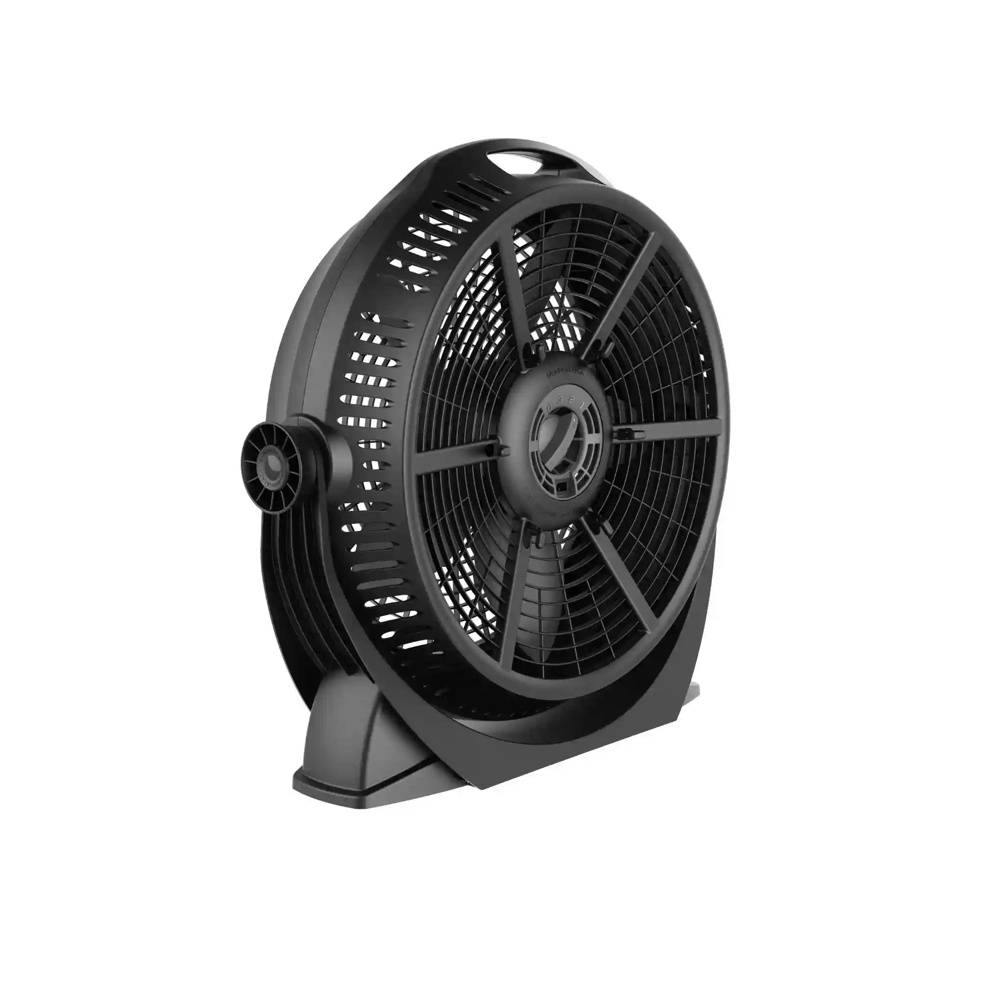 Lasko Wind Machine® 20" Air Circulator Floor Fan (3-speed, manual, 360° airflow, black)