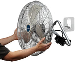 Lasko QuickMount® 20" High Velocity Floor & Wall Mount Fan (3-speed, manual, silver)