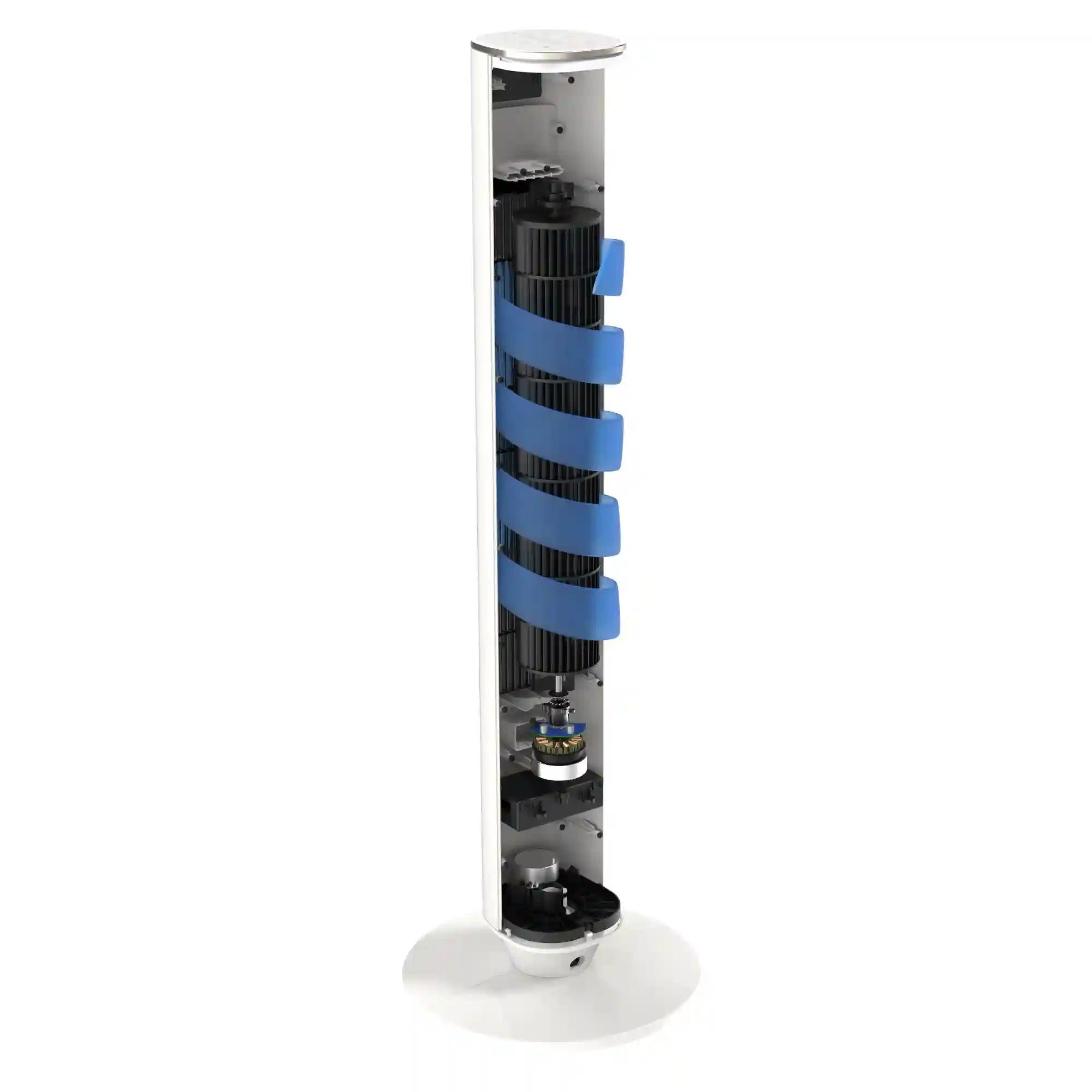 Lasko WhisperForce™ DC 40" Tower Fan (12-speed, remote, timer, air filtration, white/black)