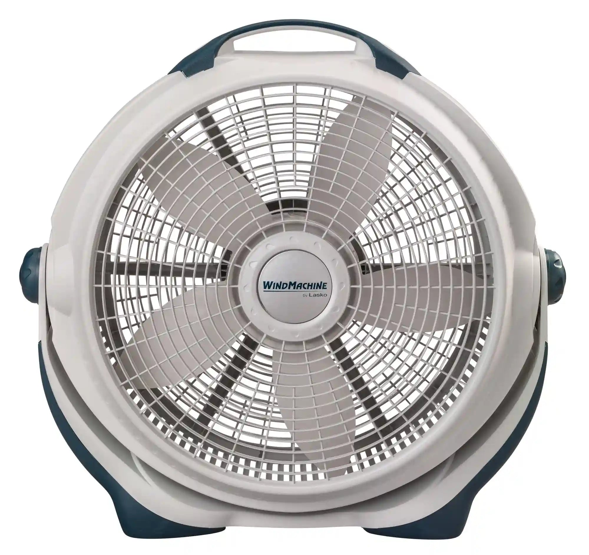 Lasko Wind Machine® 20" Air Circulator Floor Fan (3-speed, manual, 360° airflow, gray)
