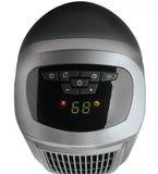 Lasko 1500W Electric Portable Oscillating Ceramic Space Heater Tower with Digital Display, 5538, Gray