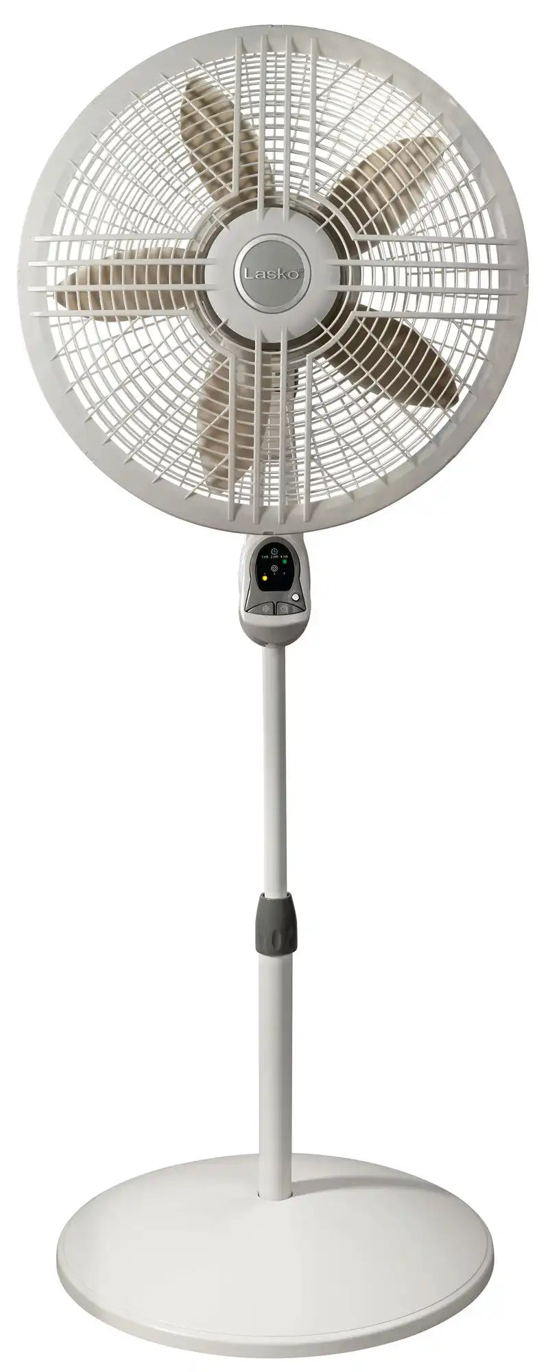 Lasko Performance 18" Pedestal Fan (3-speed, remote, timer, white)