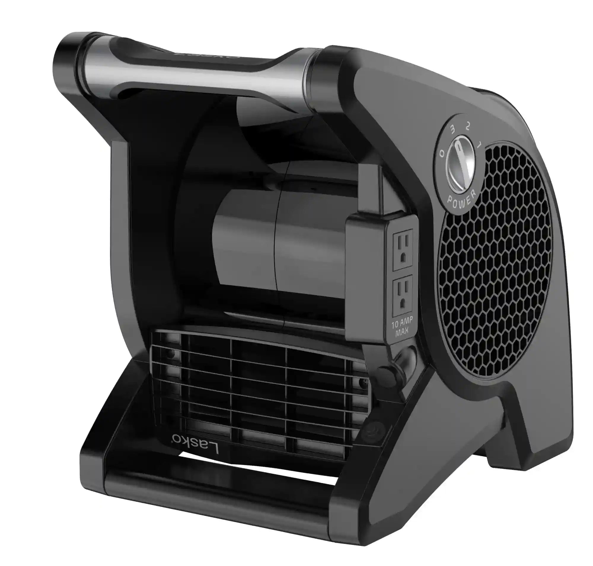 Lasko Pro Performance Pivoting High Velocity Utility Blower Fan with 3 Speeds, U15617, Black