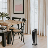 Lasko 23" Ceramic Tower Heater (2 heat settings, remote, timer, thermostat, black)