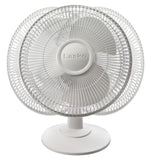 Lasko 12" Table Top Fan (3-speed, manual, 180° oscillation, white)