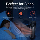 Lasko Elite 22" Tower Heater (3 heat settings, remote, timer, tip-over switch, child lock, black)