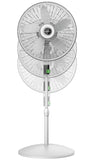 Lasko WhisperForce™ 18" 4-speed EcoQuiet DC Motor Pedestal Fan with Remote & Timer (white, model S18705)