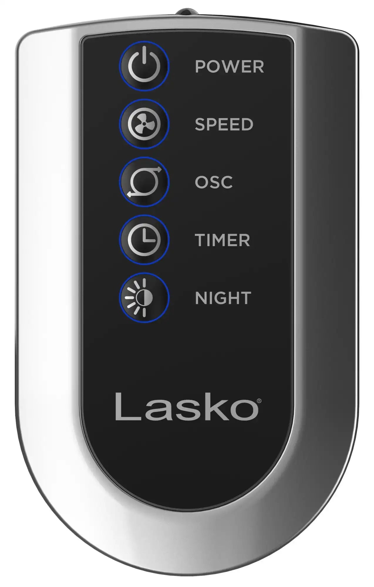 Lasko Wind Curve® 42" Tower Fan (3-speed, remote, timer, silver)