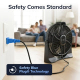 Lasko Cyclone® 20" Air Circulator Floor Fan (4-speed, remote, timer, 90° airflow, black)