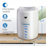 Lasko Ultrasonic Personal Cool Mist Humidifier with Nightlight, UH150, White
