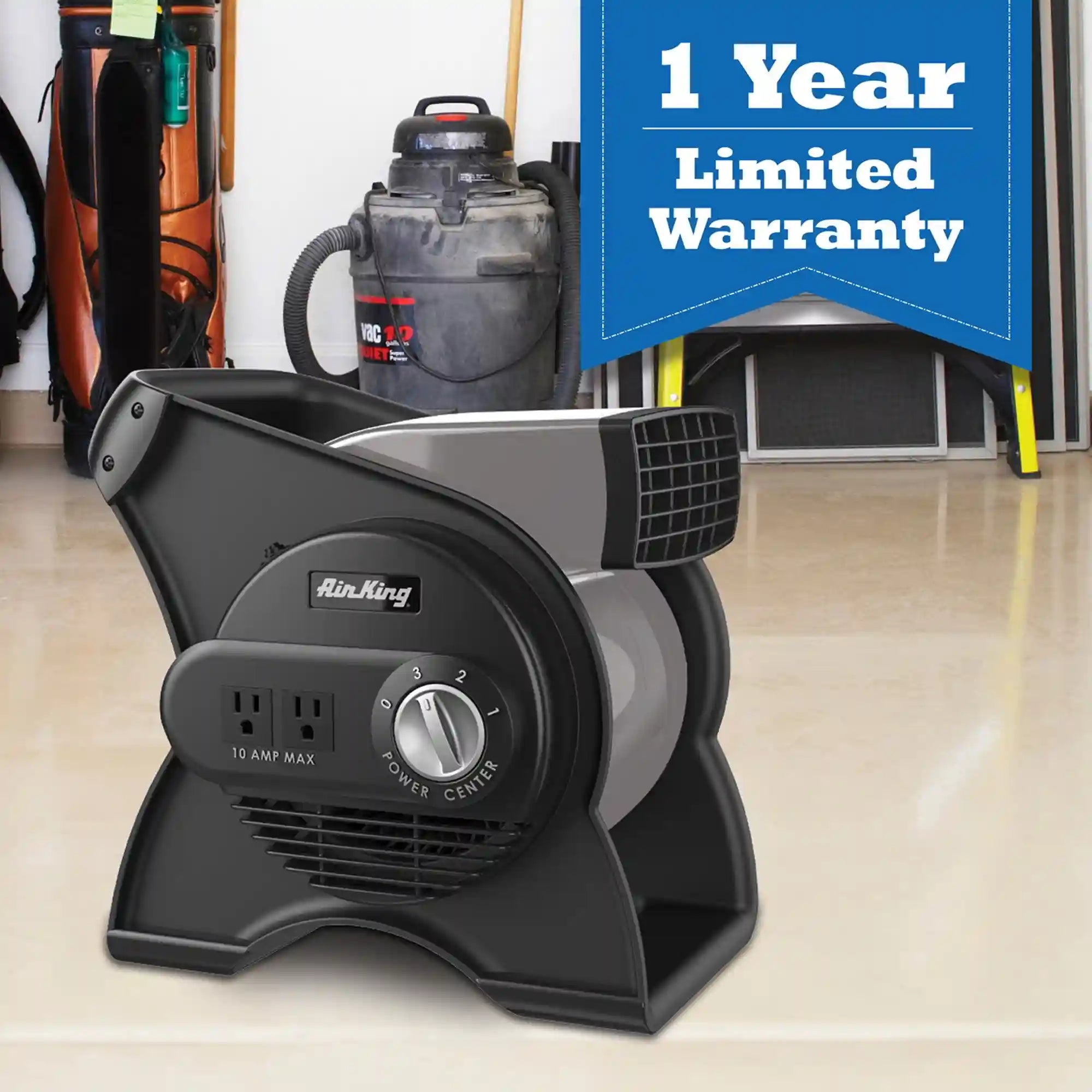 Air King Commercial Grade Pivoting Utility Blower (3-speed, black/gray)