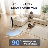 Lasko WhisperForce™ DC 36" Tower Fan (12-speed, remote, timer, air filtration, white)