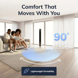 Lasko WhisperForce™ DC 40" Tower Fan (12-speed, remote, timer, air filtration, white)