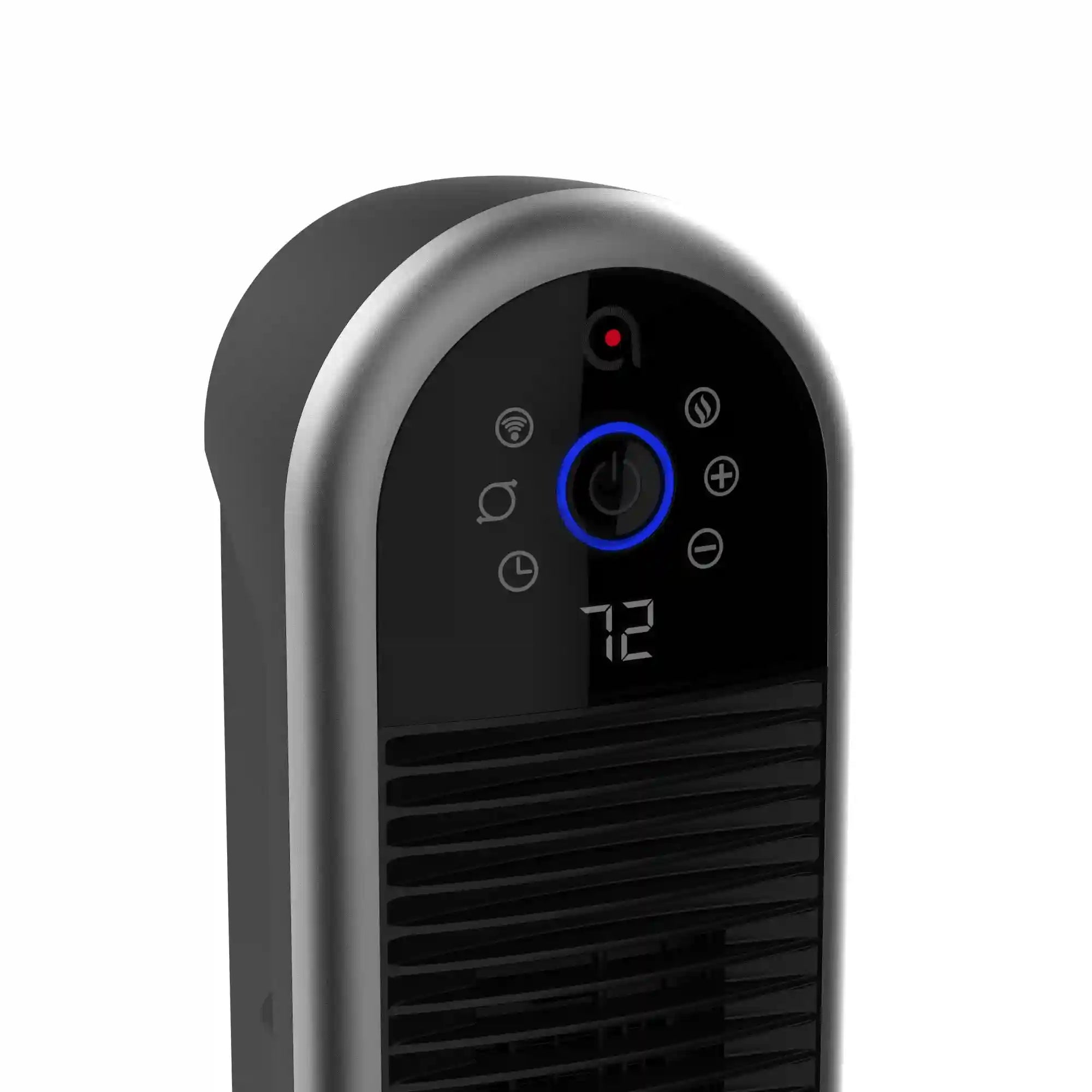 Lasko Aria™ 22" Ceramic Tower Heater (3 heat settings, remote, timer, smart, black)