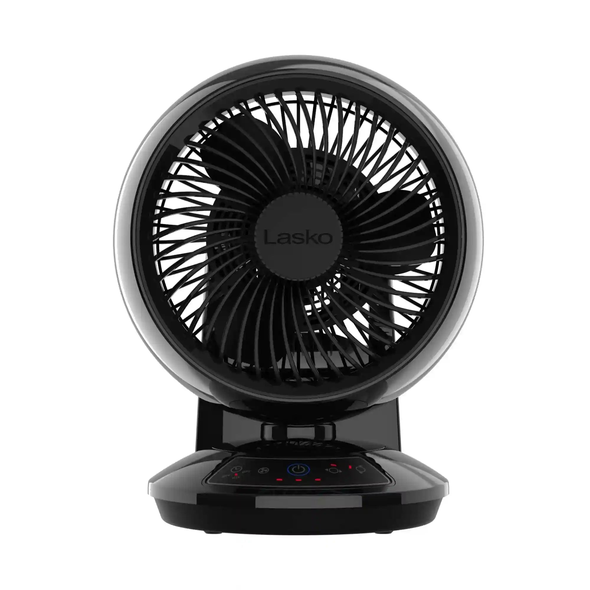 Lasko Whirlwind 7" Orbital Air Circulator Fan (3-speed, remote, black)