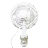 Air King 6" Clip-On Personal Fan (2-speed, manual, white)