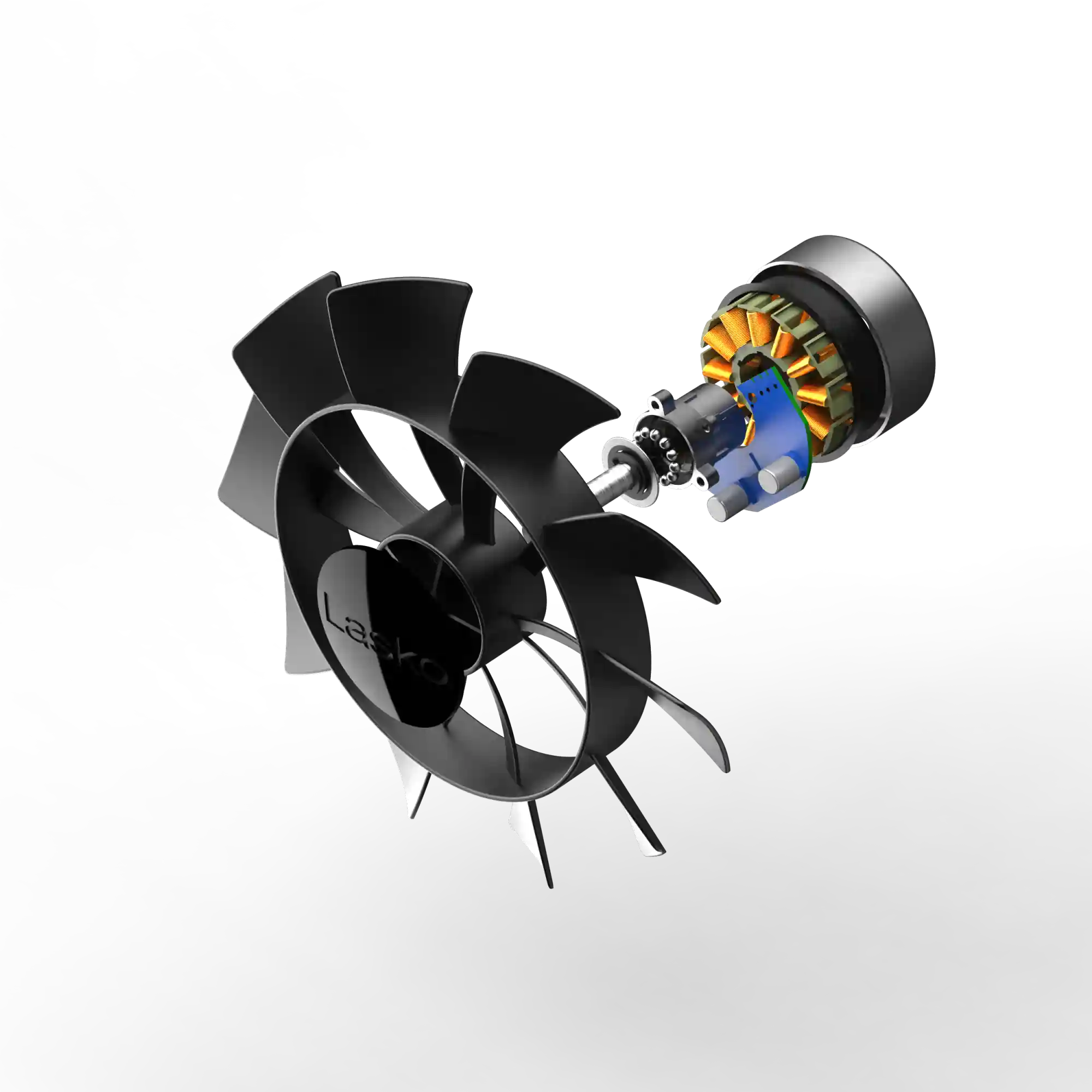 Lasko Whirlwind EcoQuiet DC 7" Orbital Air Circulator Fan (12-speed, remote, timer, black)