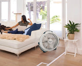 Lasko Wind Machine® 20" Air Circulator Floor Fan (3-speed, manual, 360° airflow, gray)