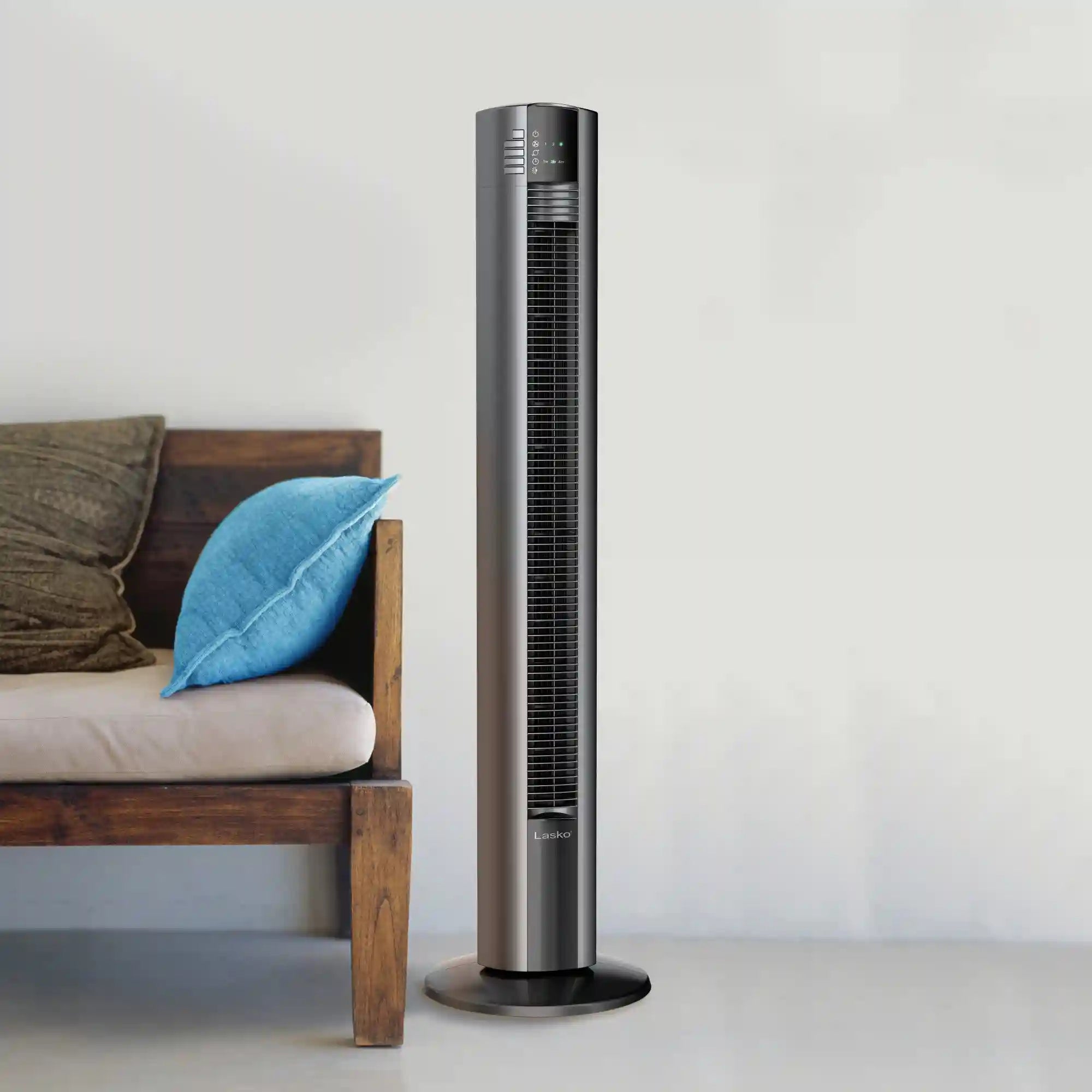 Lasko 48" 3-Speed Oscillating Tower Fan with Remote Control, T48312, Black