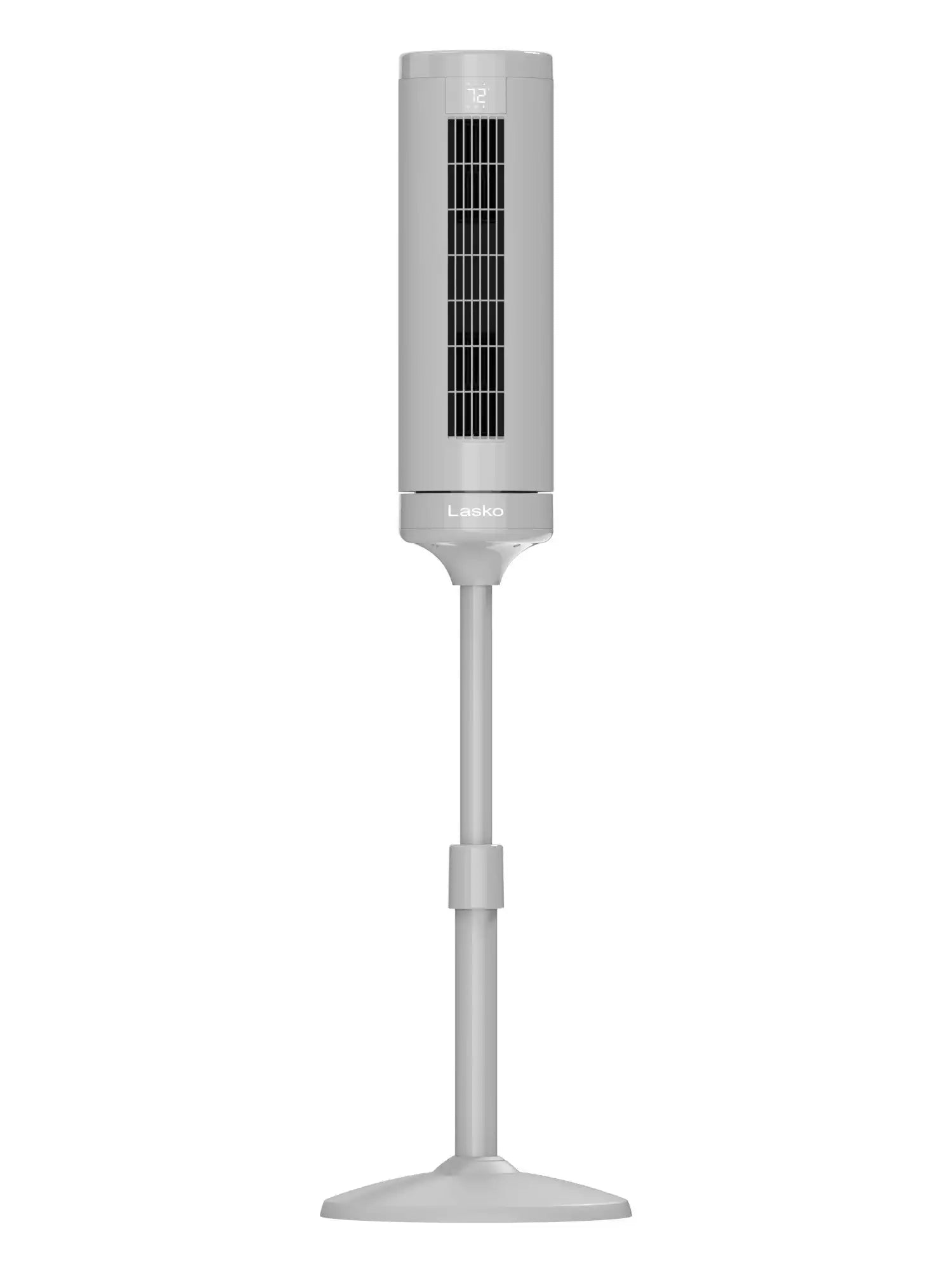 Lasko WhisperForce™ DC 54" Pedestal Tower Fan (8-speed, remote, timer, gray)