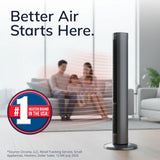 Lasko All Season Tower Fan and Space Heater with Remote, FH515, Black