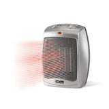 Lasko 9" Ceramic Table Top Heater (2 heat settings, manual, thermostat, silver)