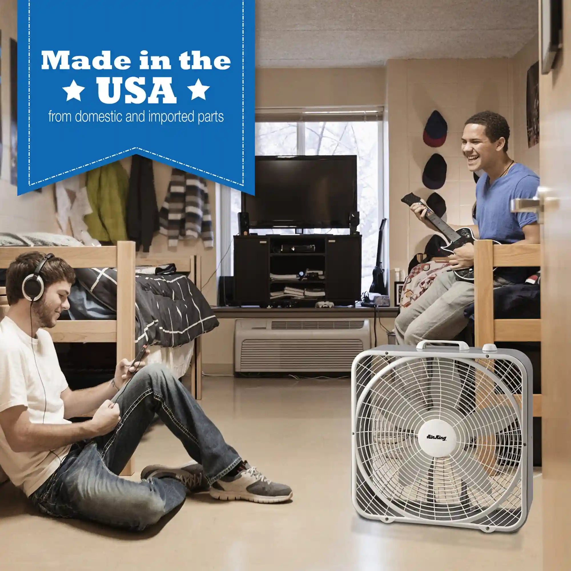 Air King 20" Commercial Grade Box Fan (3-speed, white)