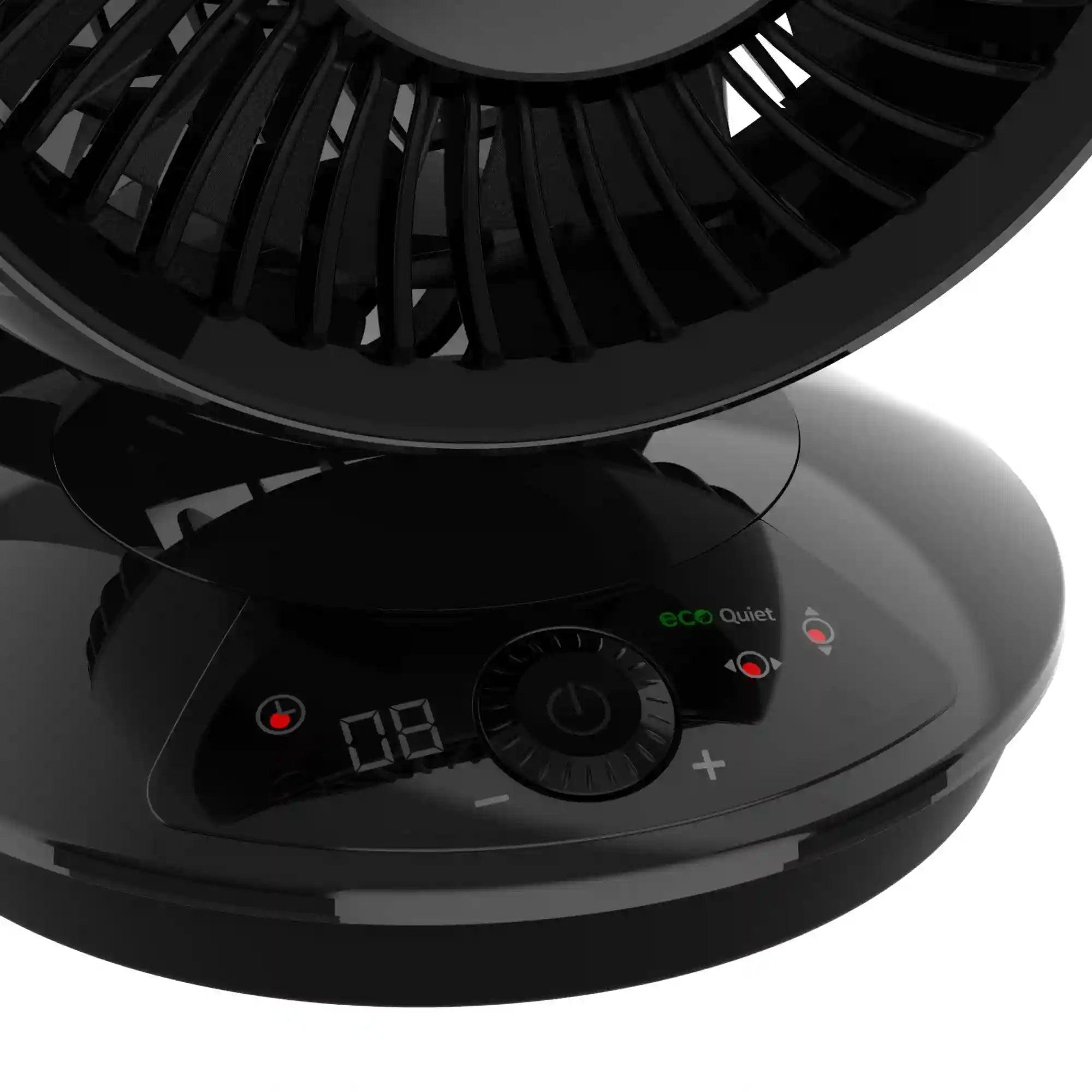 Lasko Whirlwind EcoQuiet DC 7" Orbital Air Circulator Fan (12-speed, remote, timer, black)