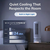 Lasko WhisperForce™ DC 14" Table Top Fan (12-speed, remote, timer, white)